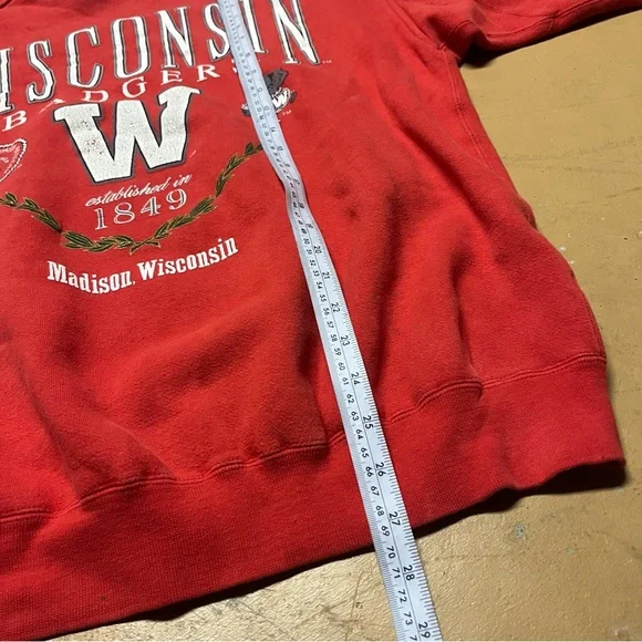 Vintage Wisconsin Badgers Gant Reverse Weave Styled Crewneck Medium - Picture 5 of 5
